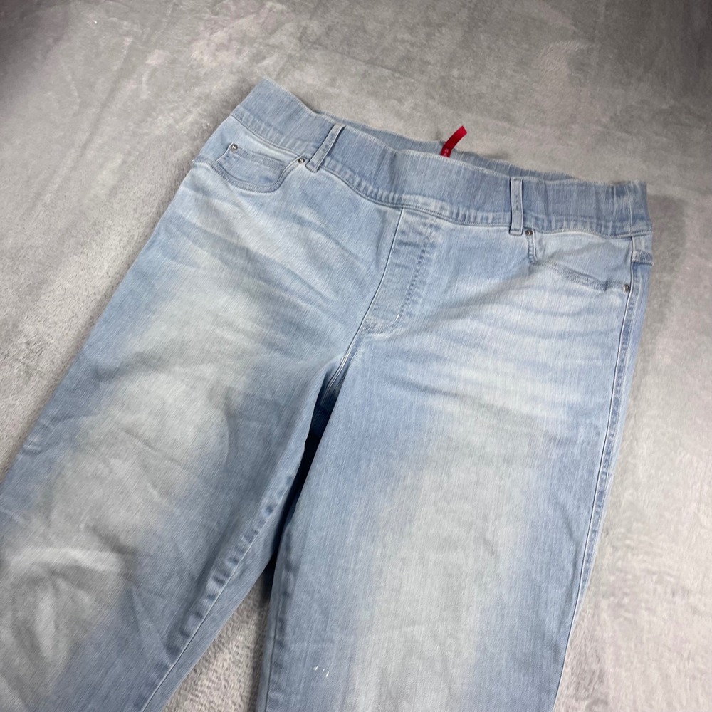 Spanx Flare Jeans Light Wash Pull On High Rise Denim 20348R Womens Size 2XL Tall - Picture 2 of 12